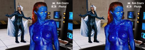 Mystique and storm break into a dam control room